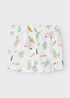 Name It Girls White Multicolour Print Shorts (9mths-5yrs) - 9-12M Image 2