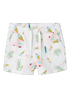 Name It Girls White Multicolour Print Shorts (9mths-5yrs) - 9-12M Image 5
