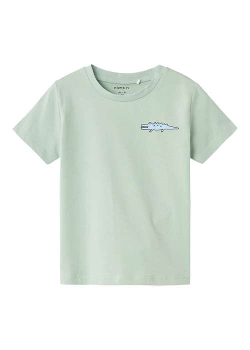 Name It Boys Green Crocodile T-Shirt (9mths-5yrs) - 1-1.5 Yrs Image 1