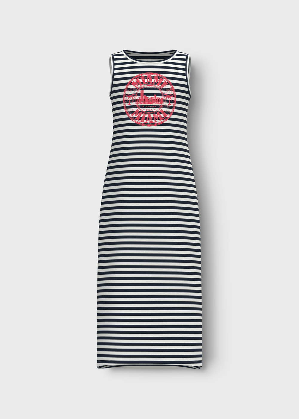 Name It Girls White Stripe Design Long Dress (6-12yrs) - 6 Yrs Image 1