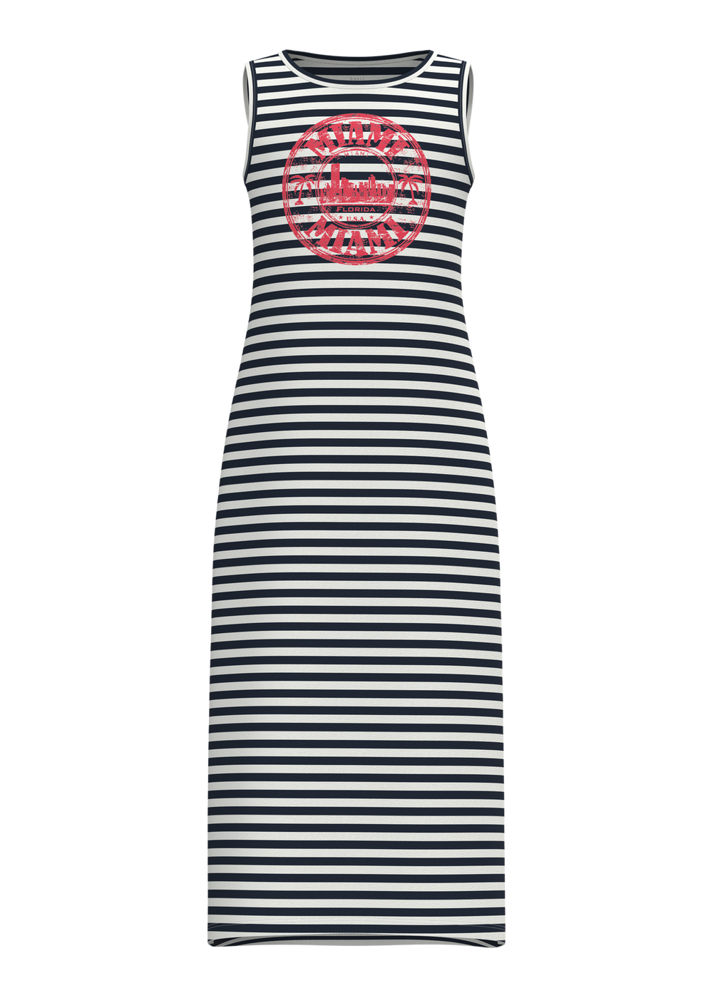 Name It Girls White Stripe Design Long Dress (6-12yrs) - 6 Yrs Image 4