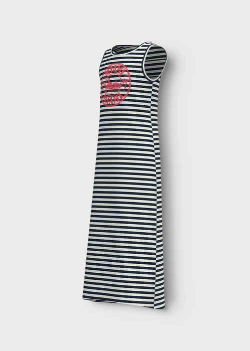 Name It Girls White Stripe Design Long Dress (6-12yrs) - 6 Yrs Image 3