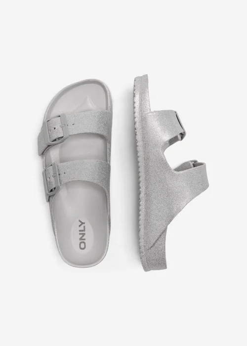 ONLY Silver Glitter Eva Sandals - Size 3 Image 2