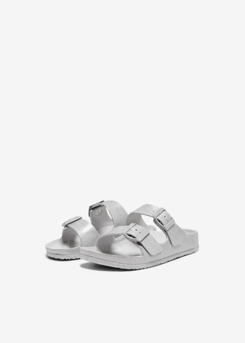 ONLY Silver Glitter Eva Sandals - Size 3 Image 5
