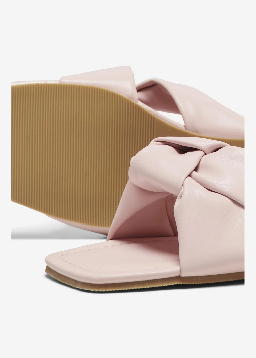 ONLY Pink Knot PU Sandals - Size 4 Image 2