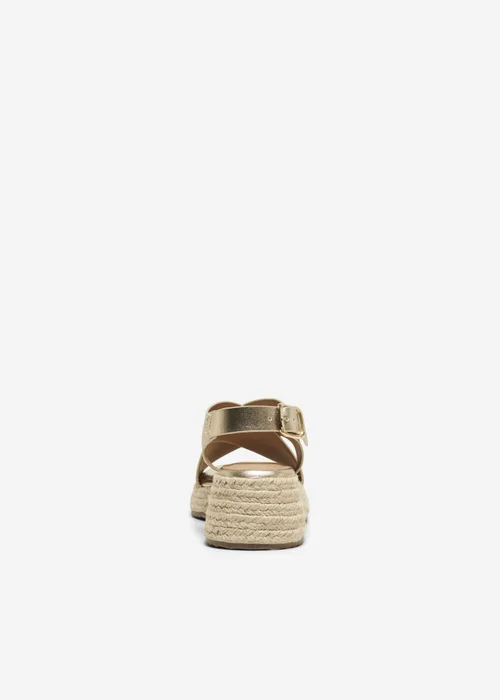 ONLY Gold Cross Strap PU Sandals - 7 Image 5