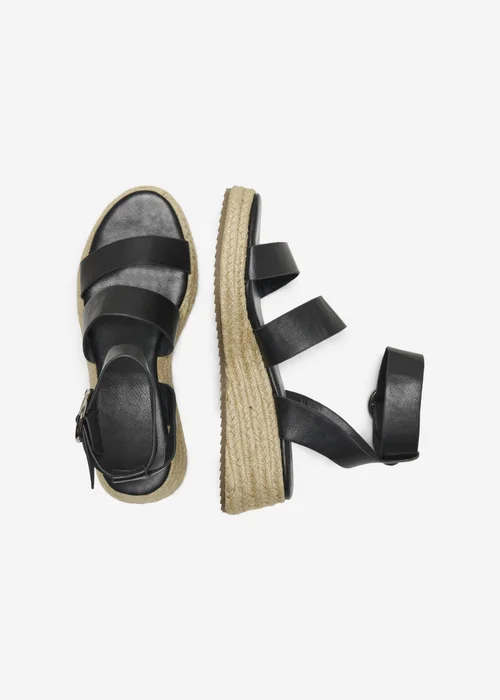Only Black PU Espadrille Heel Sandals - 8 Image 2