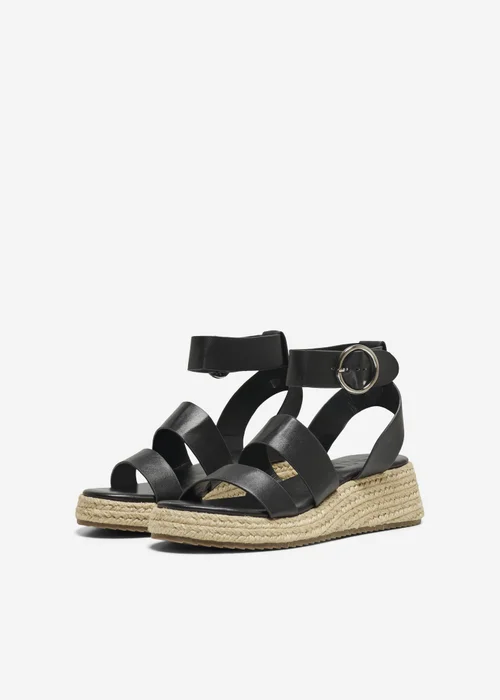 Only Black PU Espadrille Heel Sandals - 8 Image 4