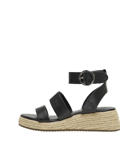 Only Black PU Espadrille Heel Sandals - 8 Image 3
