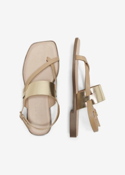 Only Gold Toe Split Sandals - Size 3 Image 2