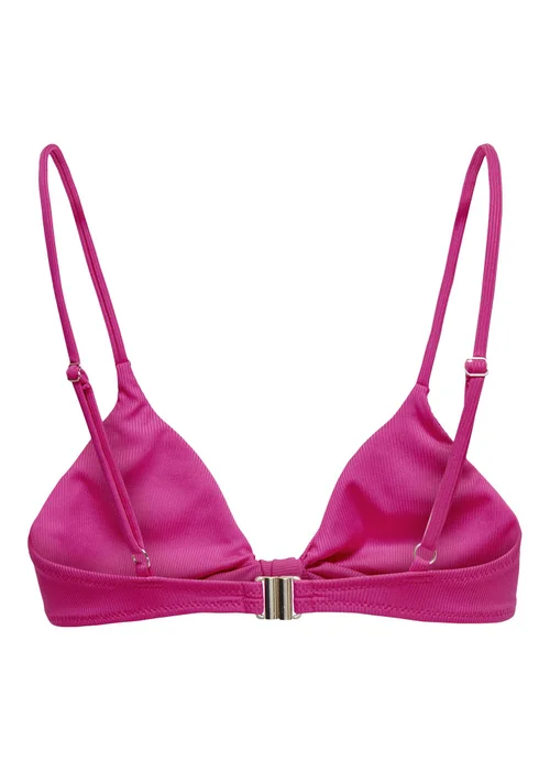 ONLY Pink Sienna Ribbed Knot Bikini Top - L Image 4