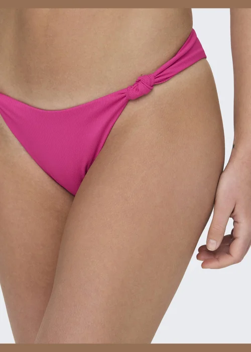 ONLY Pink Knot Brazilian Bikini Bottoms - S Image 1