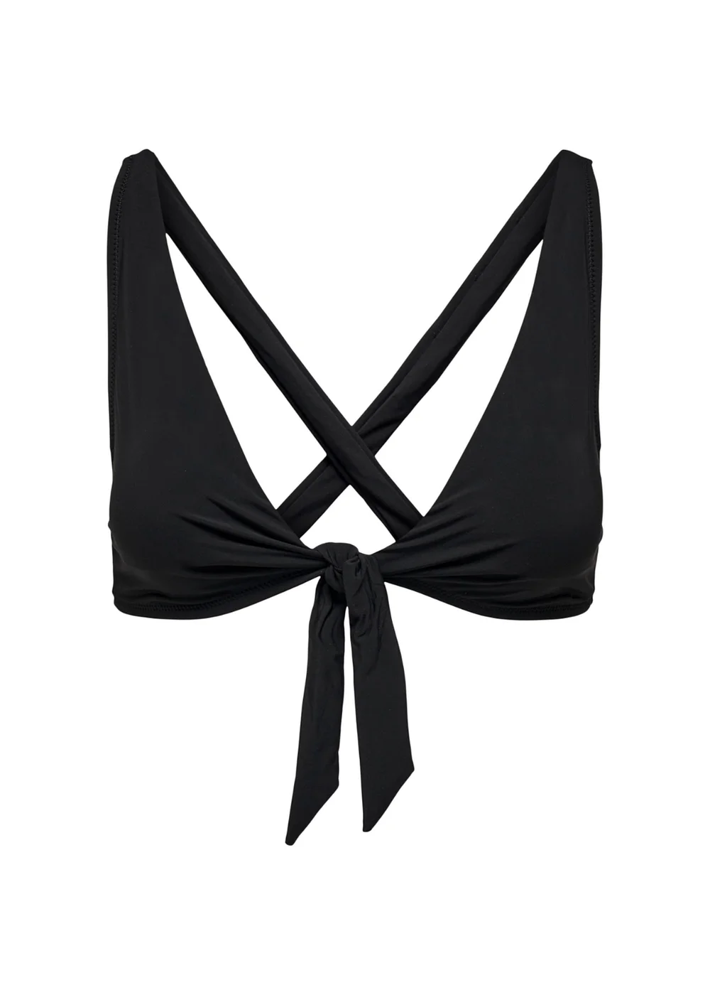 ONLY Black Cross-Back Bikini Top - M Image 1