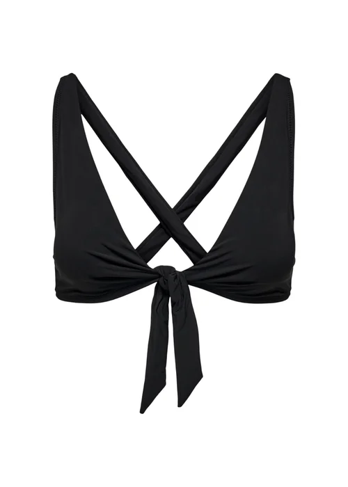 ONLY Black Cross-Back Bikini Top - M Image 1