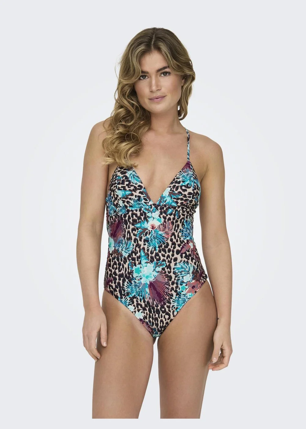 ONLY Leopard Print Brittany Swimsuit - L Image 4