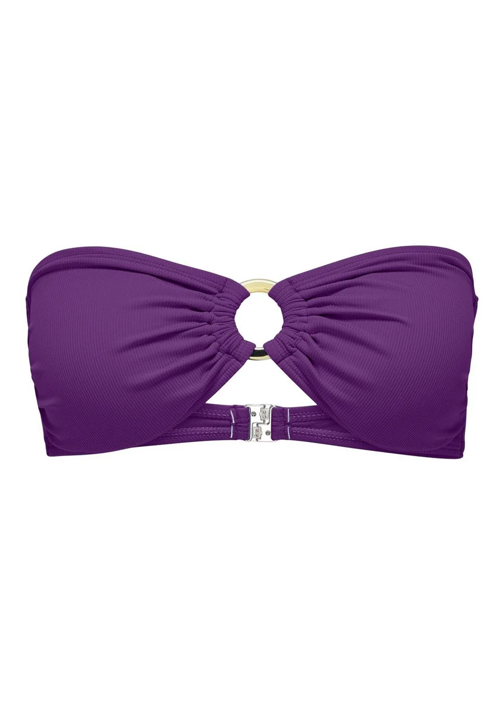 ONLY Purple Bandeau Bikini Top - S Image 1