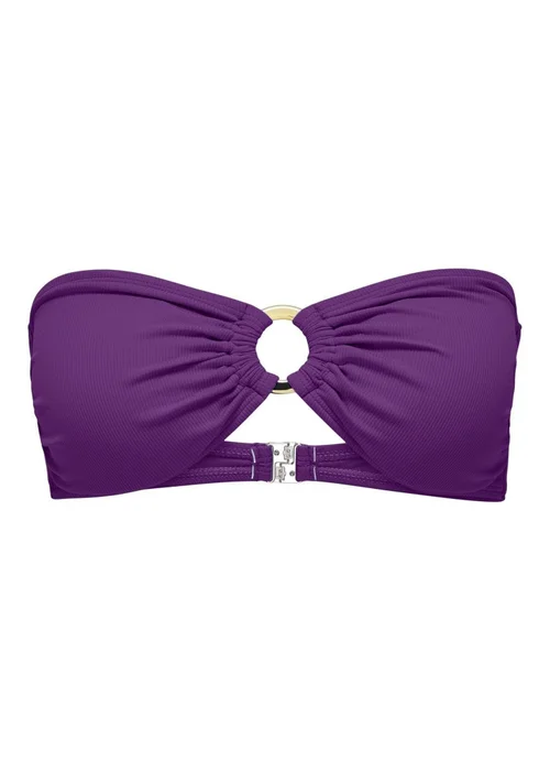 ONLY Purple Bandeau Bikini Top - S Image 1