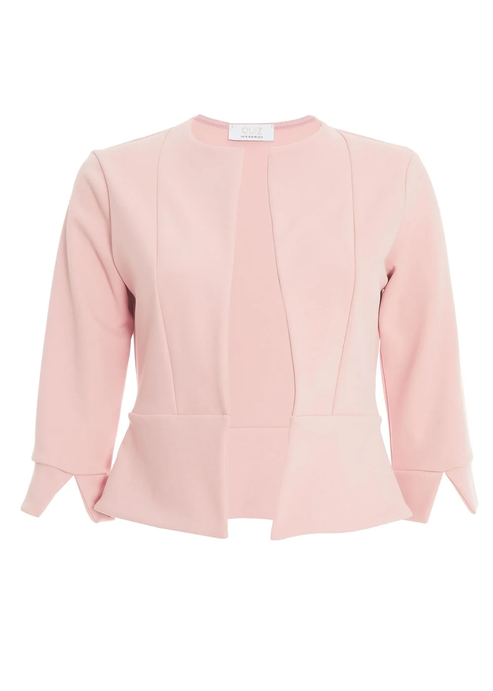 Quiz Pink Split Sleeve Crop Jacket - 6 Image 4