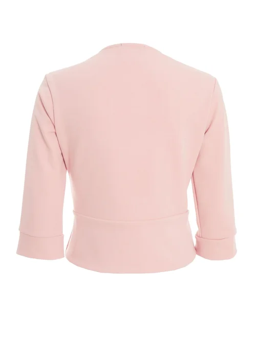 Quiz Pink Split Sleeve Crop Jacket - 6 Image 5