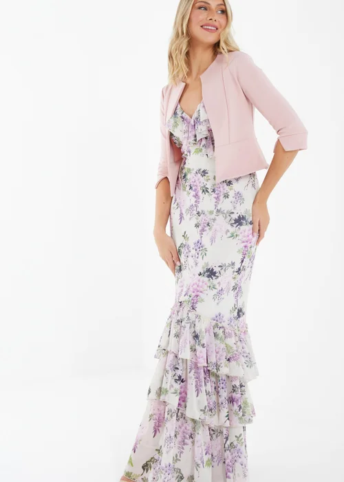 Quiz Pink Split Sleeve Crop Jacket - 6 Image 3