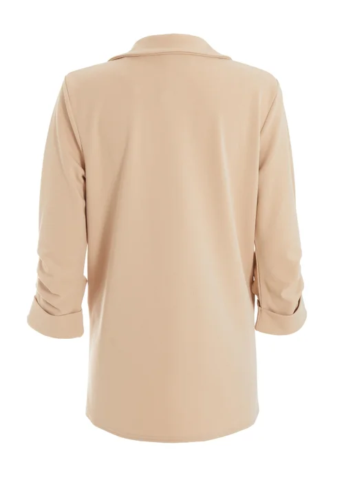 Quiz Stone Ruched Sleeve Blazer - 6 Image 5