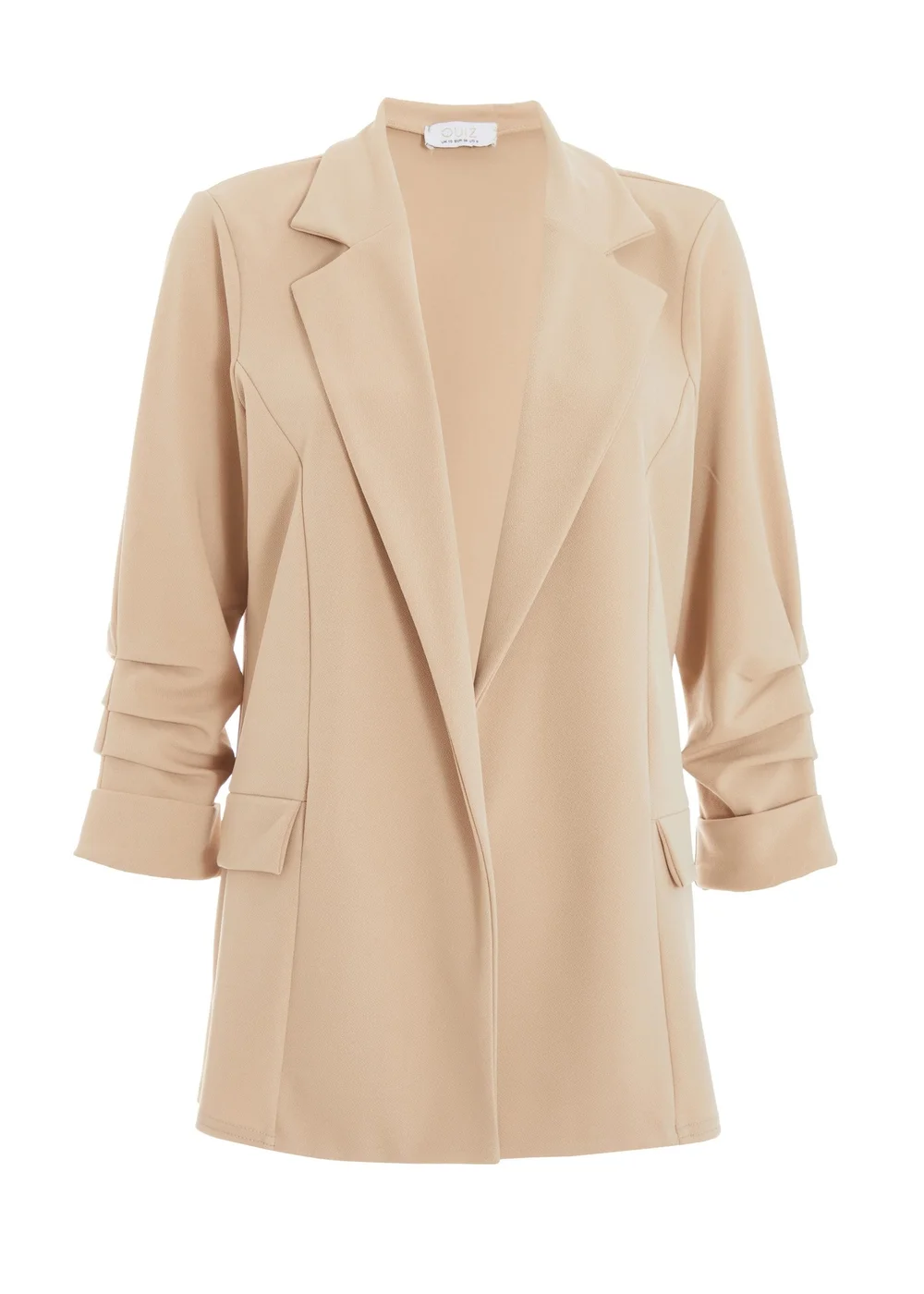 Quiz Stone Ruched Sleeve Blazer - 6 Image 4