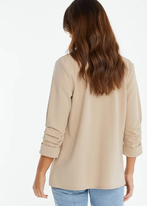 Quiz Stone Ruched Sleeve Blazer - 6 Image 2
