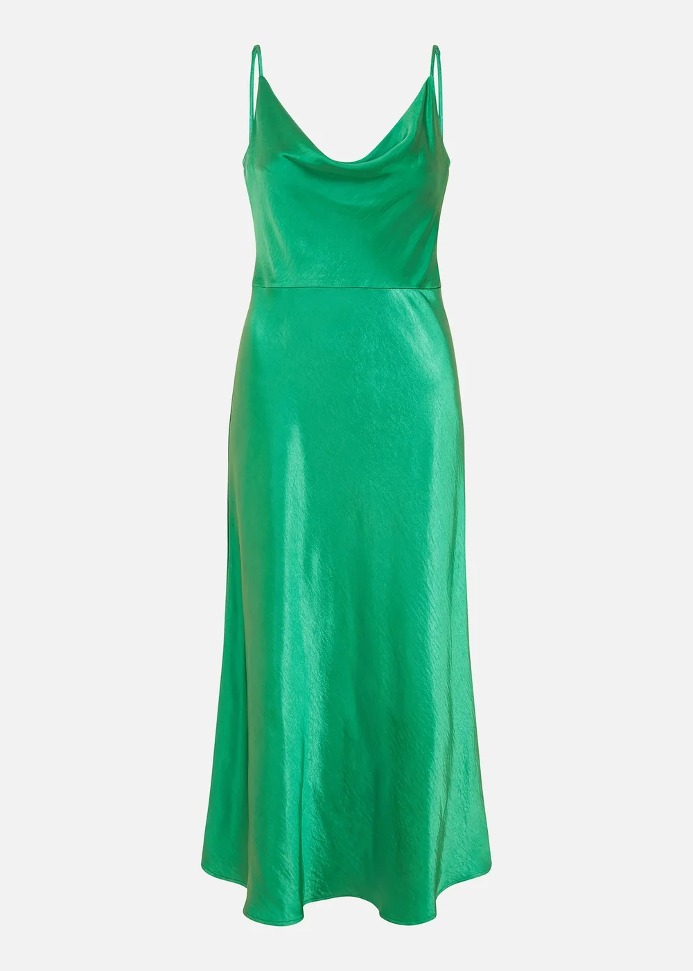 Yumi Green Satin Cowl Neck Slip Dress - 10 Yumi Green Satin Cowl Neck Slip Dress - 10