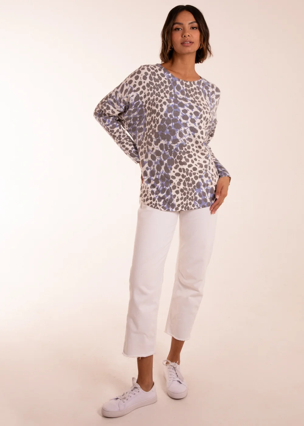 Blue Vanilla Blue Leopard Soft Jumper - S/M Image 3
