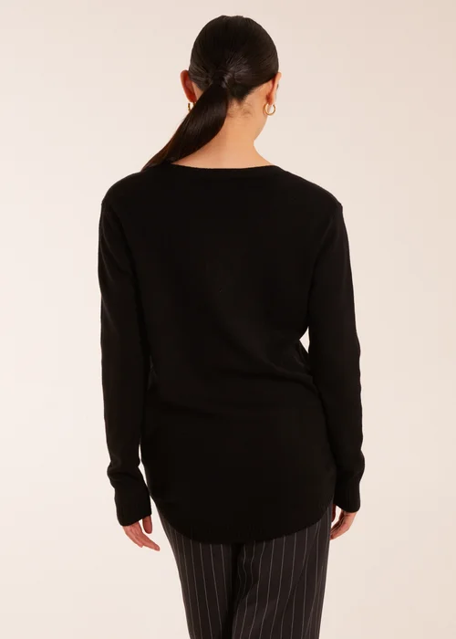 Blue Vanilla Black Middle Seam Detail Jumper - S/M Image 4