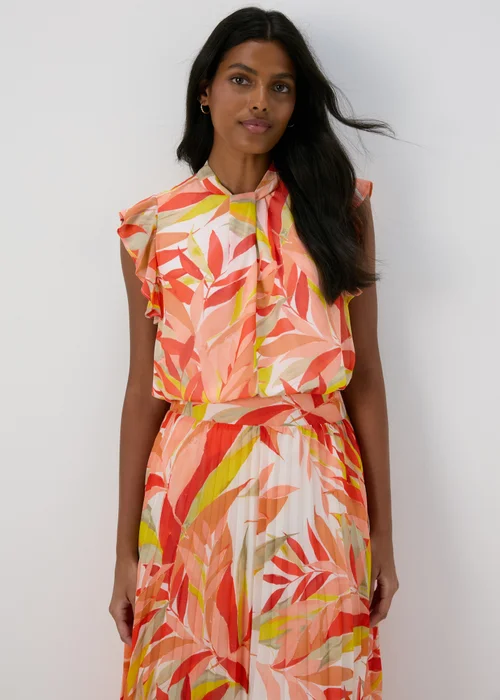 Et Vous Pink Chiffon Floral Blouse Top - 8 Image 1