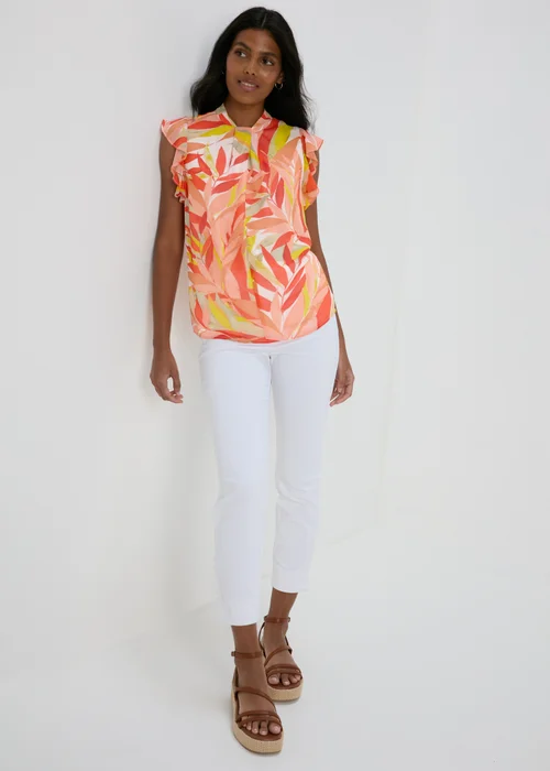 Et Vous Pink Chiffon Floral Blouse Top - 8 Image 4