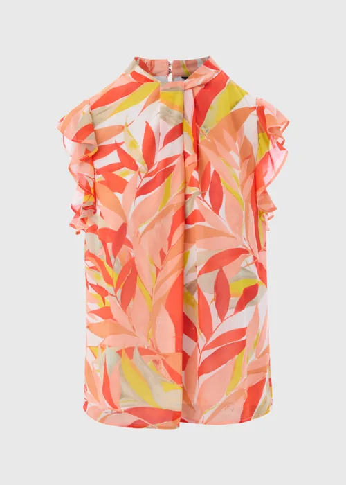 Et Vous Pink Chiffon Floral Blouse Top - 8 Image 5