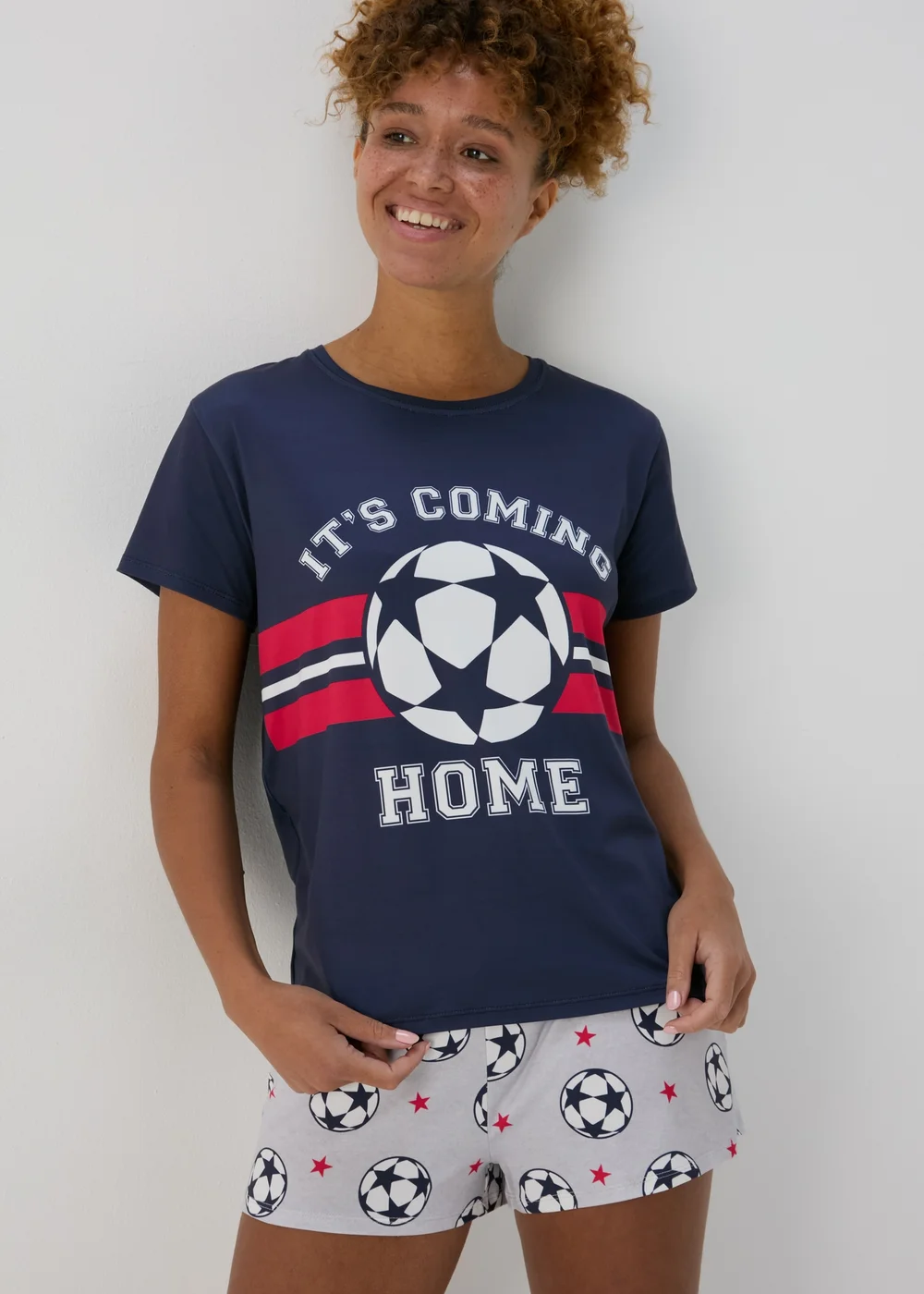 Navy Footabll Pyjama Set - Extra small Image 1