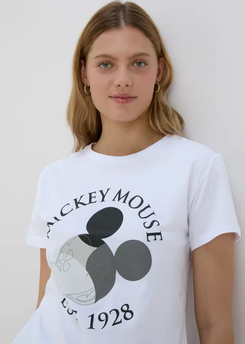Disney White Mickey T-Shirt - 8 Image 3