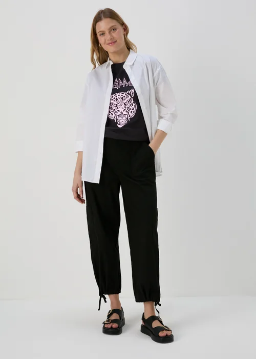 Black Leopard Print T-Shirt - 8 Image 4