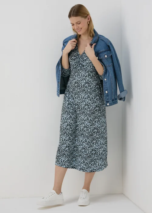 Black Mark Making Ruched Midi Dress - 8 Image 4