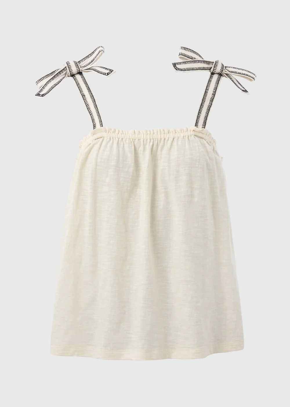 Cream Stitch Strap Vest Top - 8 Image 5