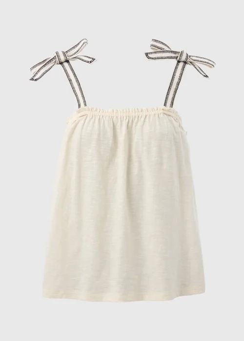 Cream Stitch Strap Vest Top - 8 Image 5