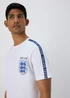 England White Football T-Shirt & Shorts Pyjama Set - Extra small Image 3