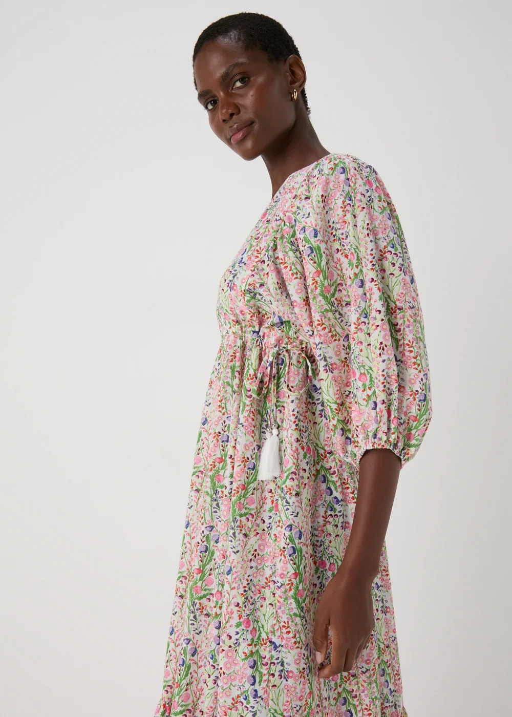 Multicolour Floral Midi Dress - 8 Image 1