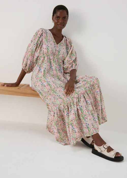 Multicolour Floral Midi Dress - 8 Image 4