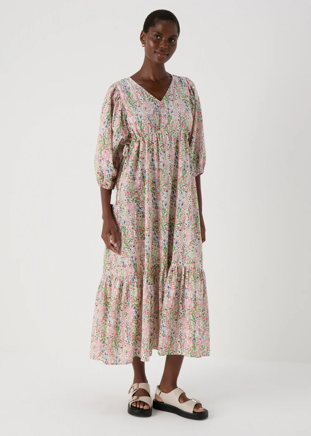 Multicolour Floral Midi Dress - 8 Image 3