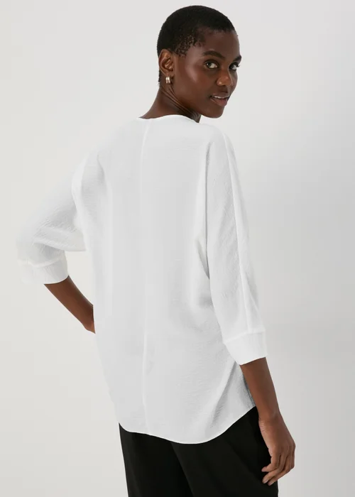 White Button Detail Blouse - 8 Image 2