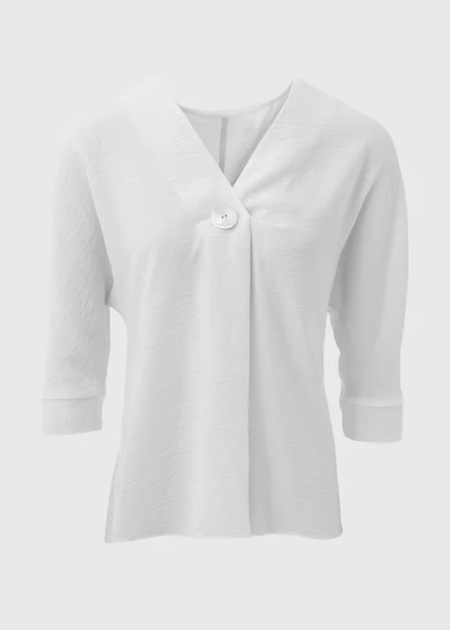 White Button Detail Blouse - 8 Image 5