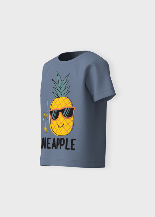 Name It Boys Navy Pineapple Print T-Shirt (1.5-6yrs) - 1.5 - 2 Yrs Image 3