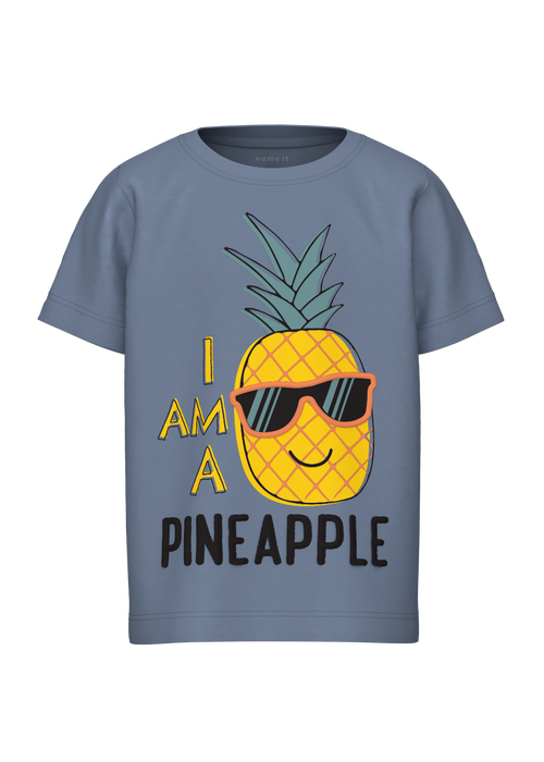 Name It Boys Navy Pineapple Print T-Shirt (1.5-6yrs) - 1.5 - 2 Yrs Image 1