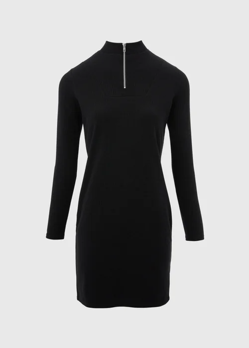 Black Zip Front Dress - 8 Image 5