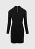 Black Zip Front Dress - 8 Image 5