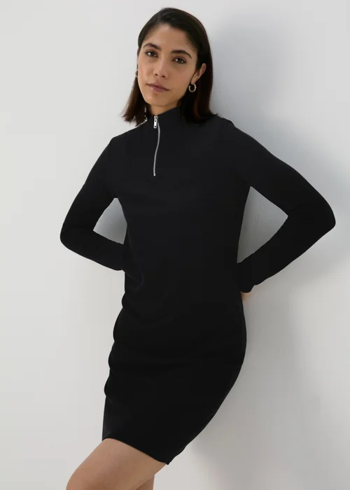 Black Zip Front Dress - 8 Image 1